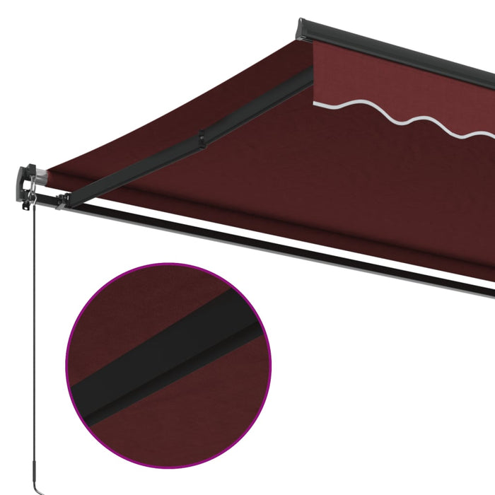 Copertina retractabilă manual, vișiniu, 450x350 cm - WALTI WALTI