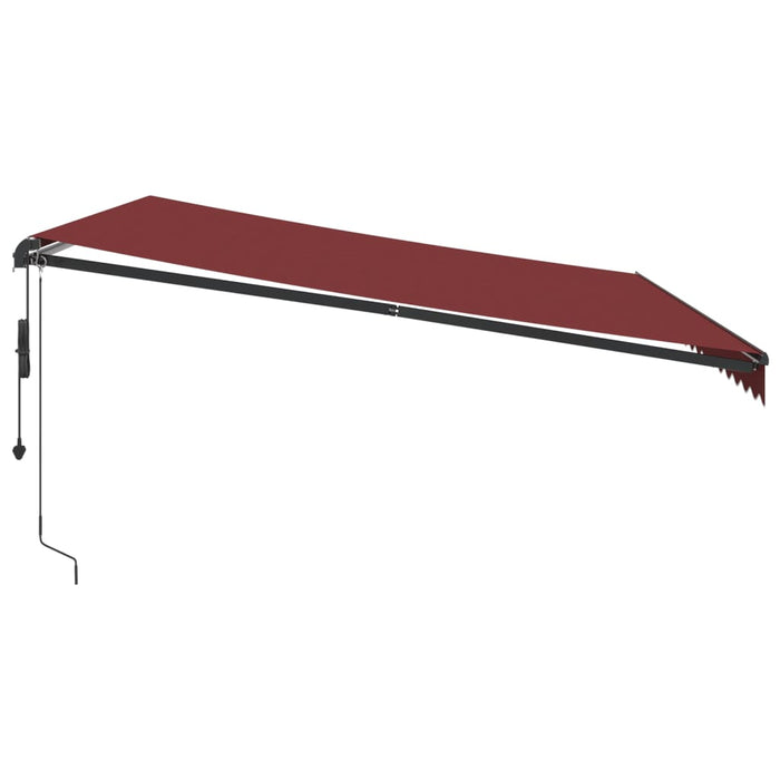 Copertina retractabilă automat cu LED-uri, vișiniu, 450x350 cm WALTI