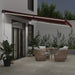 Copertina retractabilă manual cu LED-uri, vișiniu, 500x350 cm - WALTI WALTI