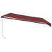 Copertina retractabilă manual cu LED-uri, vișiniu, 500x350 cm - WALTI WALTI
