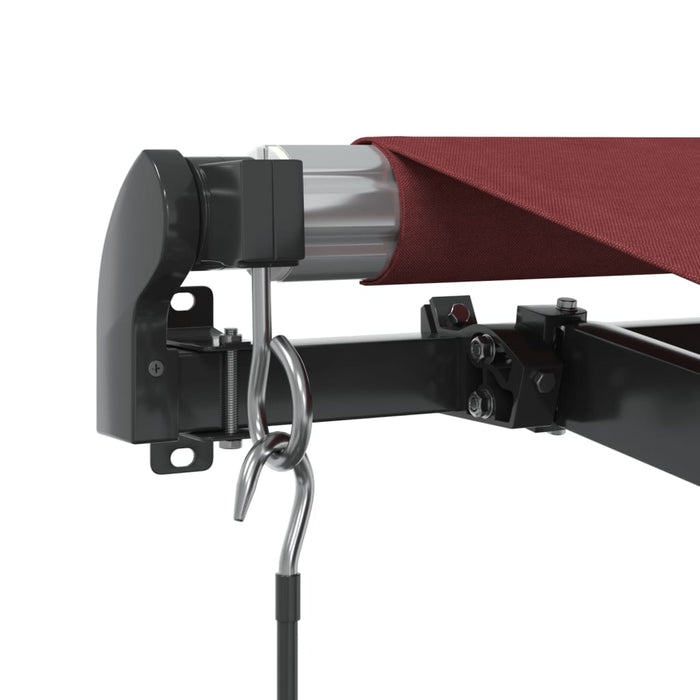 Copertina retractabilă manual cu LED-uri, vișiniu, 500x350 cm - WALTI WALTI