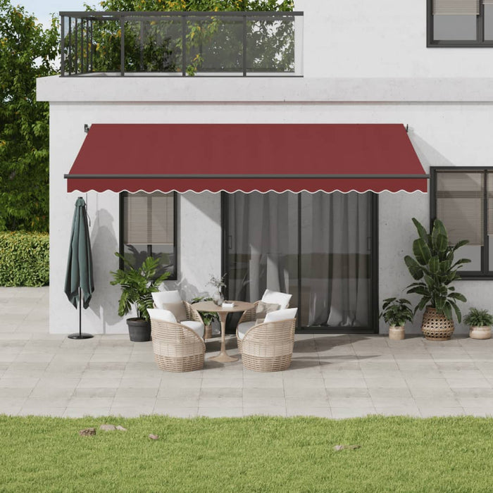 Copertina retractabilă manual cu LED-uri, vișiniu, 500x350 cm - WALTI WALTI