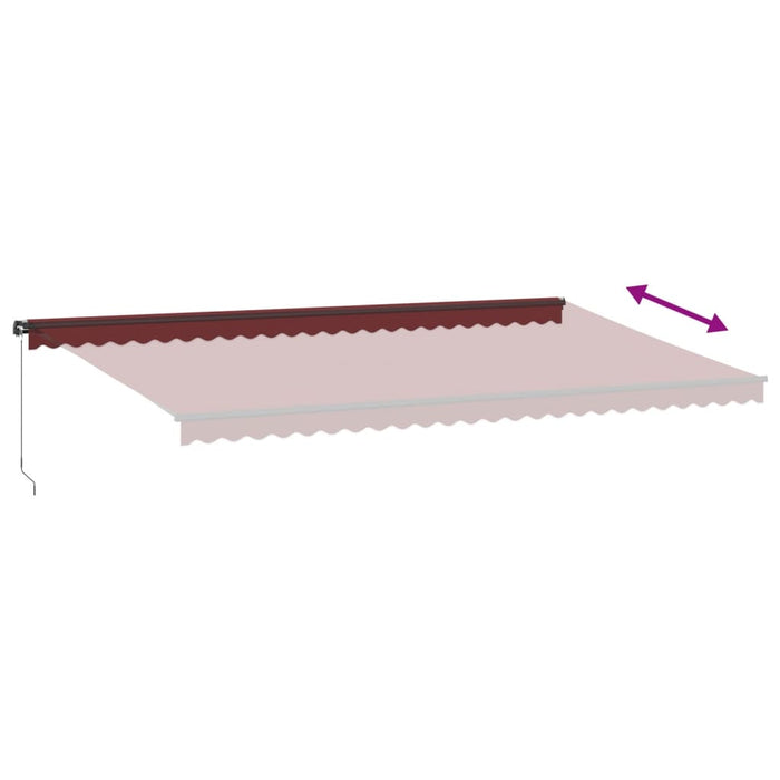 Copertina retractabilă manual, vișiniu, 600x350 cm - WALTI WALTI