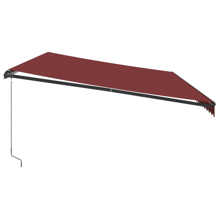 Copertina retractabilă manual cu LED-uri, vișiniu, 600x350 cm - WALTI WALTI