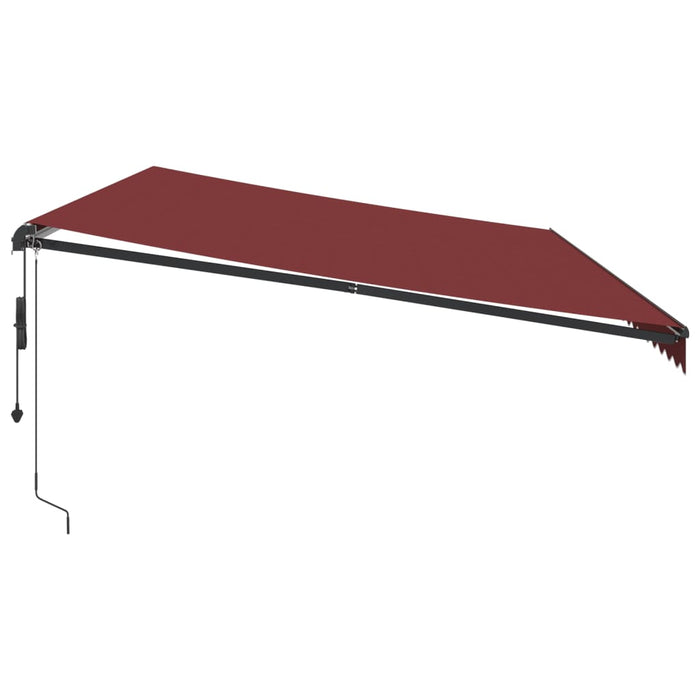 Copertina retractabilă automat cu LED-uri, vișiniu, 600x350 cm - WALTI WALTI