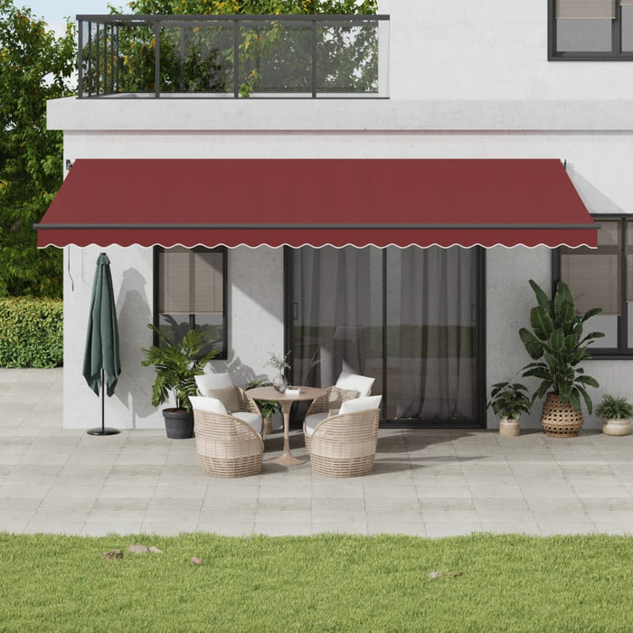 Copertina retractabilă automat cu LED-uri, vișiniu, 600x350 cm - WALTI WALTI