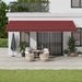 Copertina retractabilă automat cu LED-uri, vișiniu, 600x350 cm - WALTI WALTI