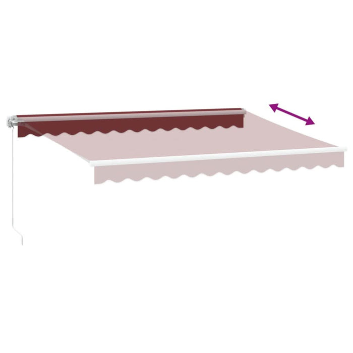 Copertina retractabilă manual, vișiniu, 350x250 cm - WALTI WALTI