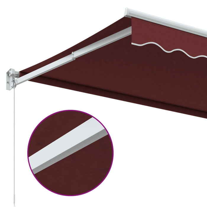 Copertina retractabilă manual, vișiniu, 350x250 cm - WALTI WALTI