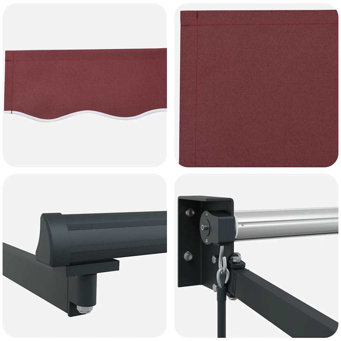 Copertina retractabilă manual, vișiniu, 300x250 cm - WALTI WALTI