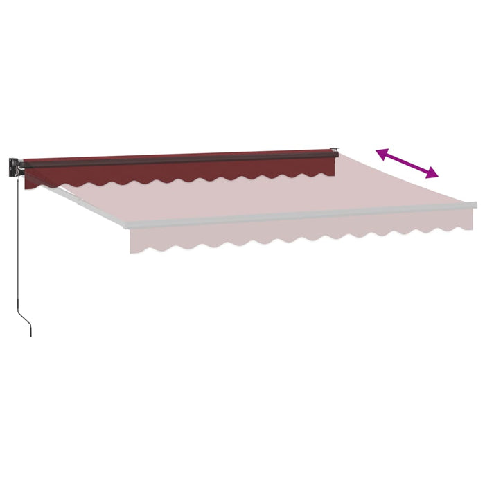 Copertina retractabilă manual, vișiniu, 350x250 cm - WALTI WALTI