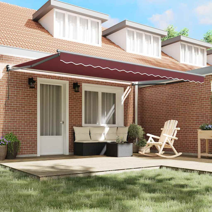 Copertina retractabilă manual, vișiniu, 450x300 cm - WALTI WALTI