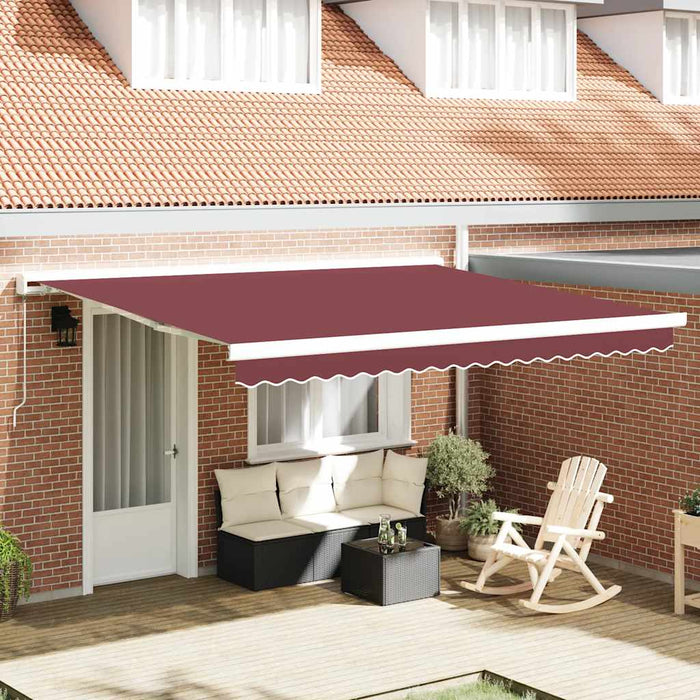 Copertina retractabilă manual, vișiniu, 400x300 cm - WALTI WALTI