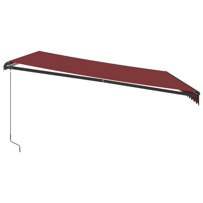 Copertina retractabilă manual cu LED-uri, vișiniu, 450x300 cm WALTI