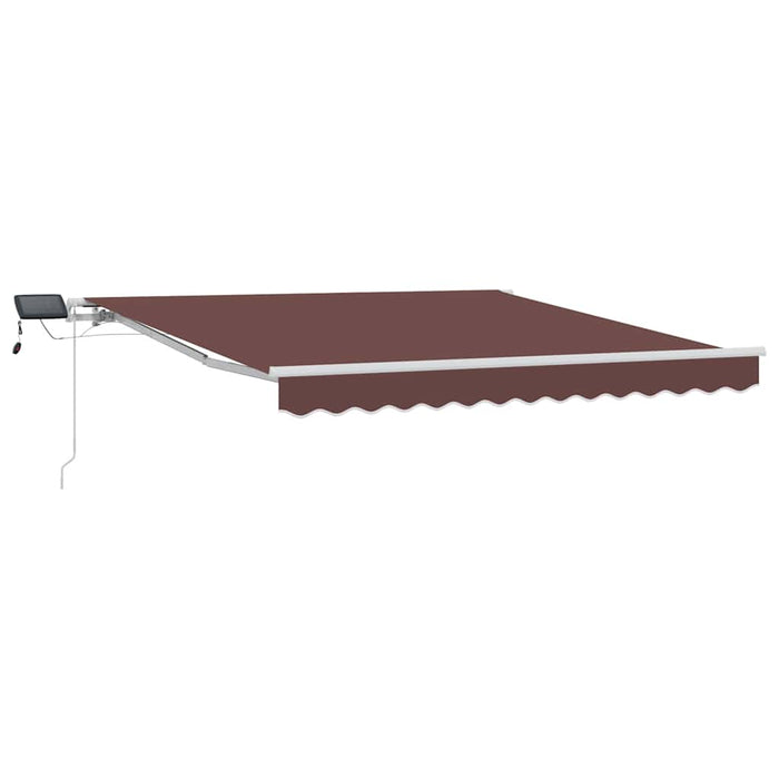 Copertină retractabilă manual cu LED, maro, 300x250 cm WALTI