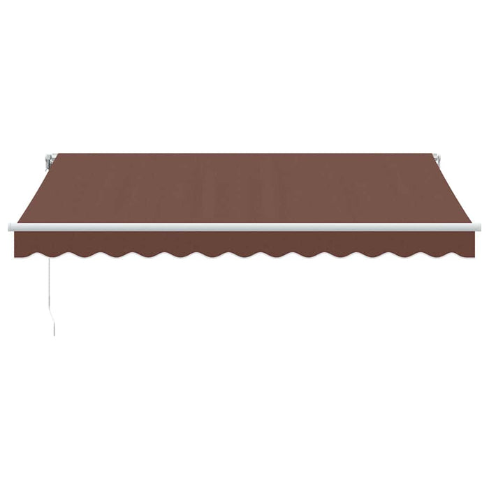 Copertină retractabilă manual cu LED, maro, 350x250 cm - WALTI WALTI