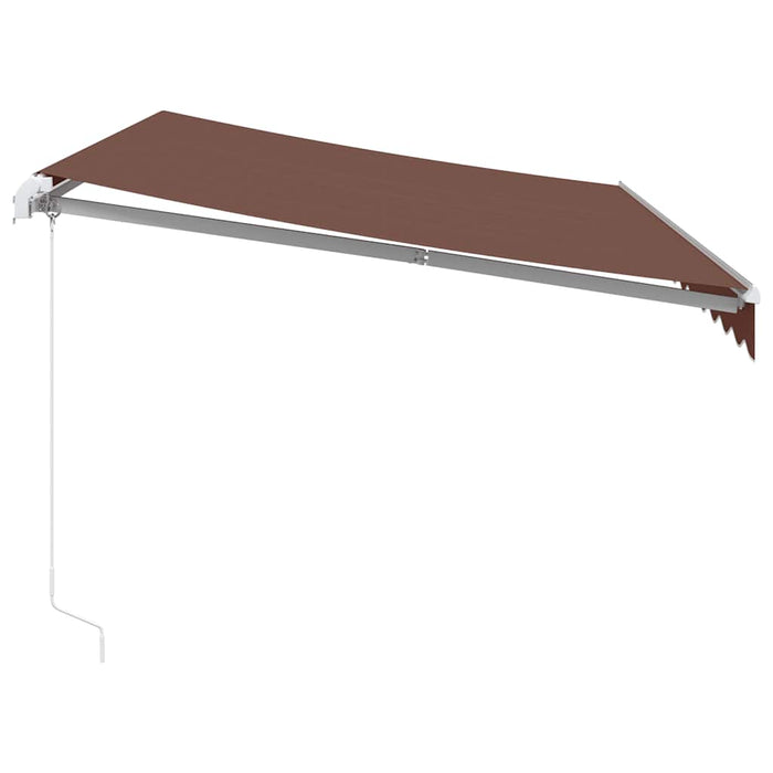 Copertină retractabilă manual cu LED, maro, 350x250 cm - WALTI WALTI