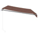 Copertină retractabilă manual cu LED, maro, 350x250 cm - WALTI WALTI
