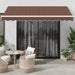 Copertină retractabilă manual cu LED, maro, 350x250 cm - WALTI WALTI