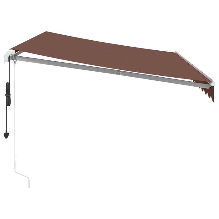 Copertina retractabilă automat cu LED, maro, 350x250 cm - WALTI WALTI