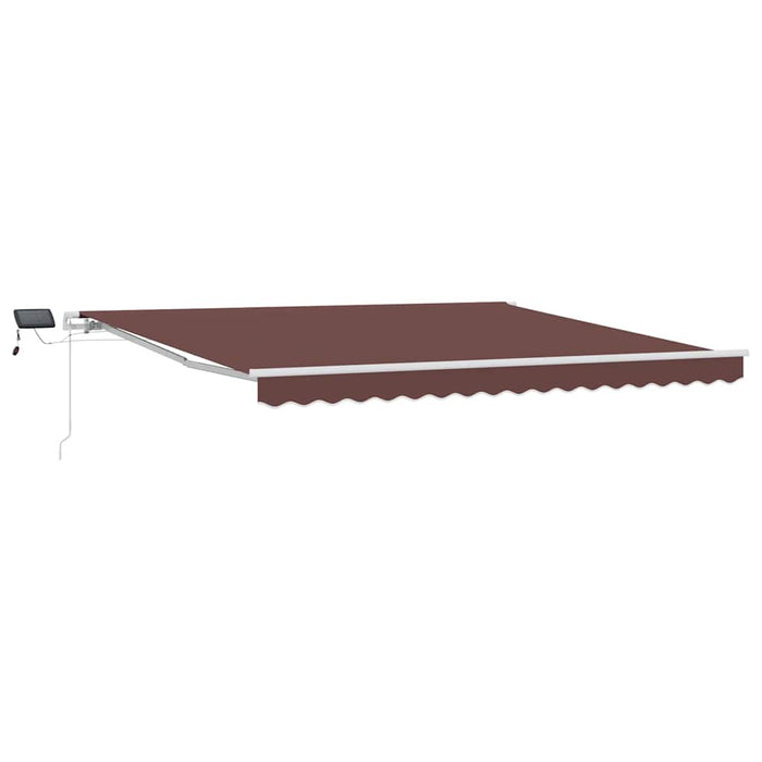 Copertina retractabilă manual cu LED, maro, 400x300 cm - WALTI WALTI