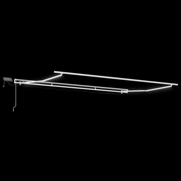 Copertina retractabilă manual cu LED, maro, 400x300 cm - WALTI WALTI