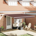 Copertina retractabilă manual cu LED, maro, 400x300 cm - WALTI WALTI