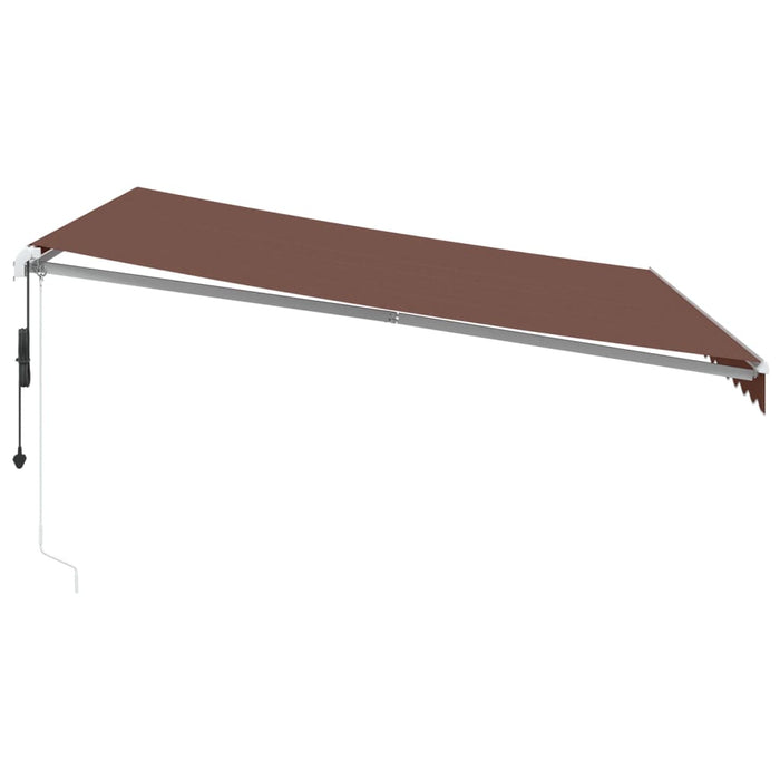 Copertina retractabilă automat cu LED, maro, 400x300 cm WALTI