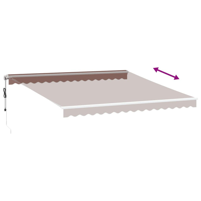 Copertina retractabilă automat cu LED, maro, 400x300 cm WALTI