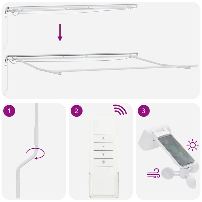 Copertina retractabilă automat cu LED, maro, 450x300 cm - WALTI WALTI