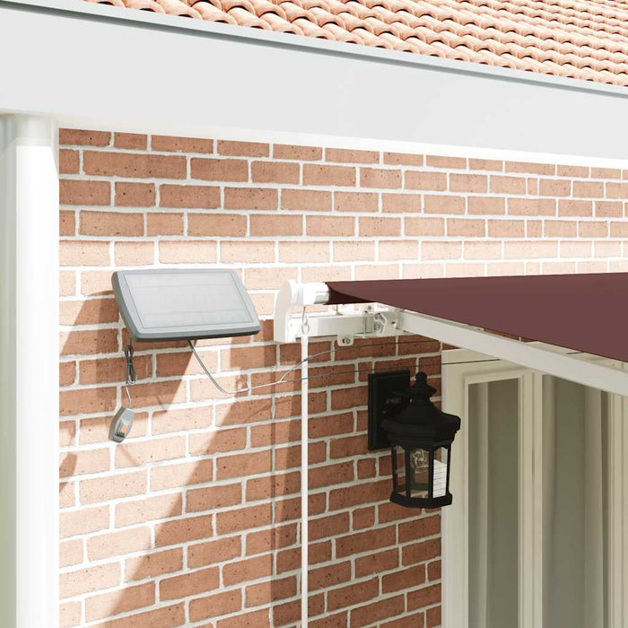 Copertină retractabilă manual cu LED, maro, 600x300 cm - WALTI WALTI