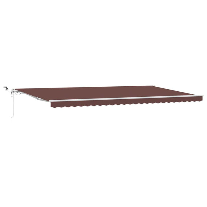 Copertină retractabilă automat cu LED, maro, 600x300 cm - WALTI WALTI