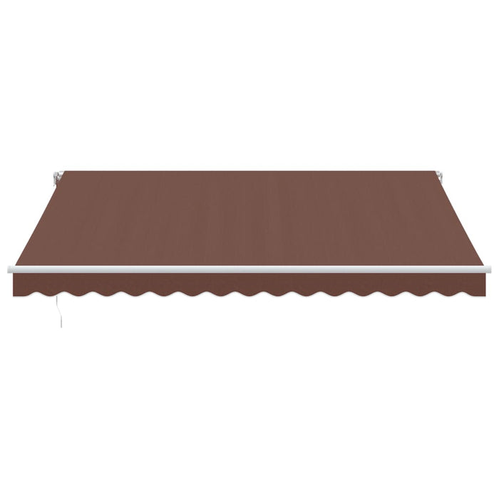 Copertina retractabilă manual cu LED, maro, 400x350 cm - WALTI WALTI