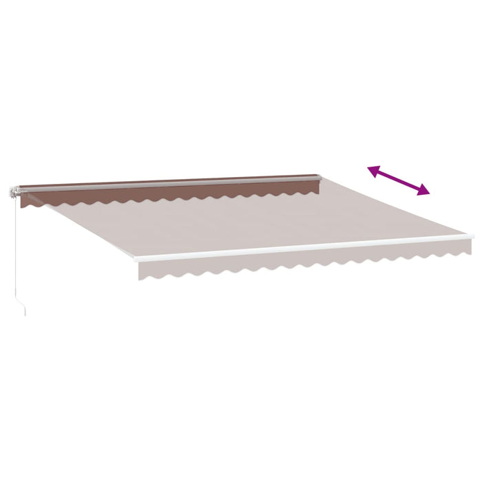 Copertina retractabilă manual, maro, 450x350 cm - WALTI WALTI