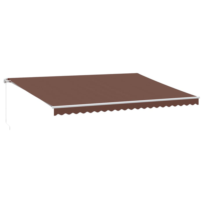 Copertina retractabilă manual cu LED, maro, 500x350 cm - WALTI WALTI