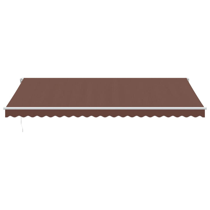 Copertina retractabilă manual cu LED, maro, 500x350 cm - WALTI WALTI
