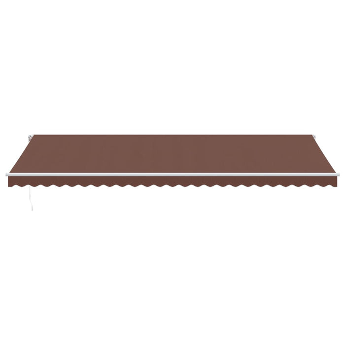 Copertină retractabilă Maro și alb 600 × 350 cm WALTI
