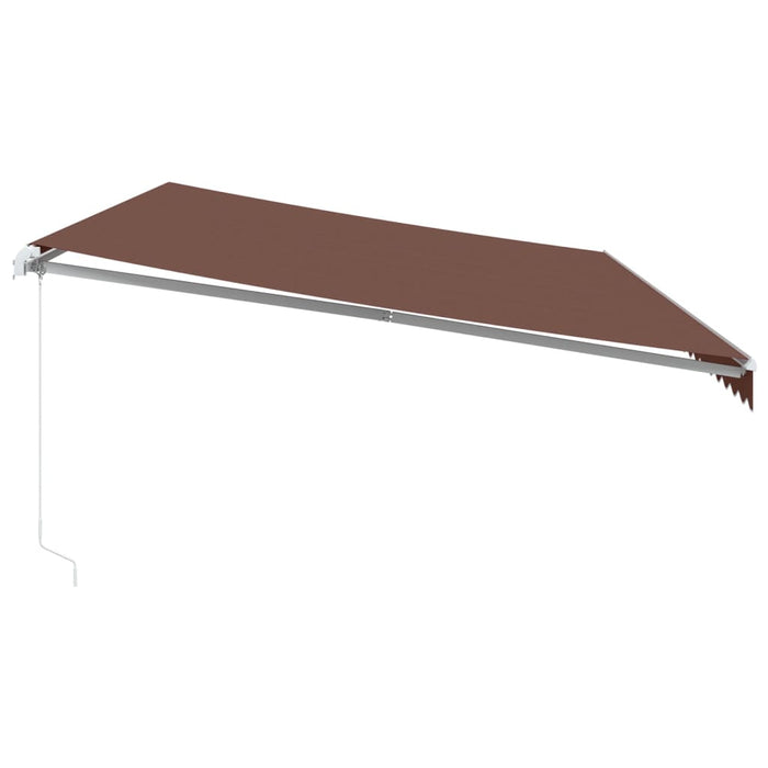 Copertină retractabilă Maro și alb 600 × 350 cm WALTI