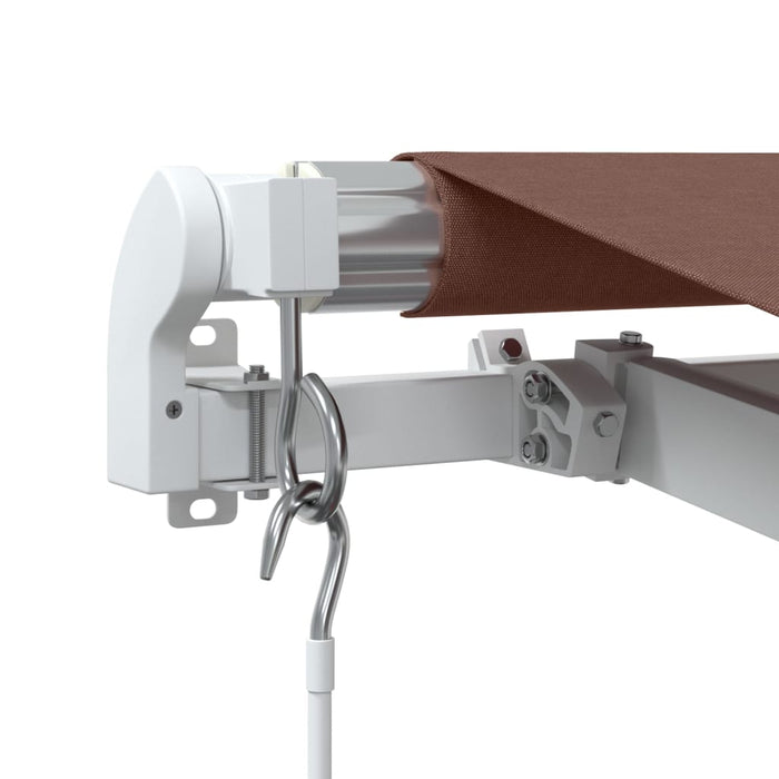Copertină retractabilă Maro și alb 600 × 350 cm WALTI
