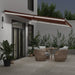 Copertina retractabilă automat cu LED, maro, 600x350 cm - WALTI WALTI