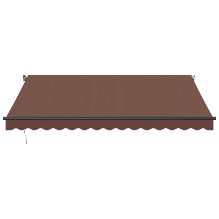 Copertina retractabilă manual cu LED-uri, maro, 400x350 cm - WALTI WALTI