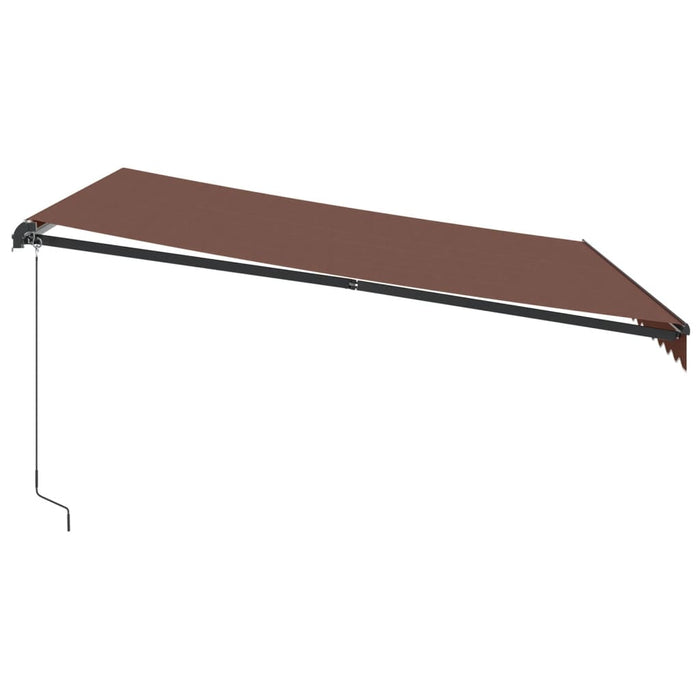 Copertina retractabilă manual cu LED-uri, maro, 400x350 cm - WALTI WALTI