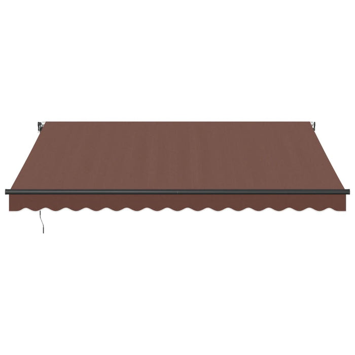 Copertina retractabilă automat cu LED-uri, maro, 400x350 cm - WALTI WALTI