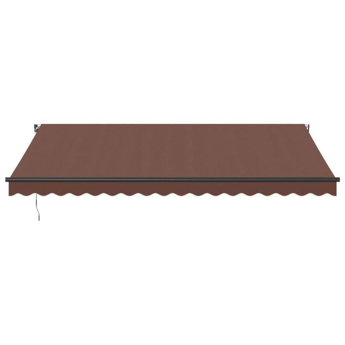 Copertina retractabilă manual cu LED-uri, maro, 450x350 cm - WALTI WALTI