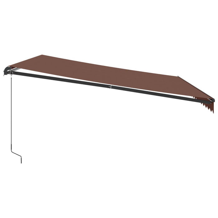 Copertina retractabilă manual cu LED-uri, maro, 450x350 cm - WALTI WALTI