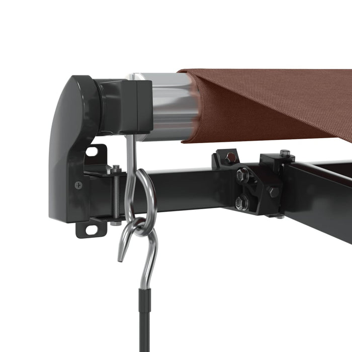 Copertina retractabilă manual cu LED-uri, maro, 450x350 cm - WALTI WALTI