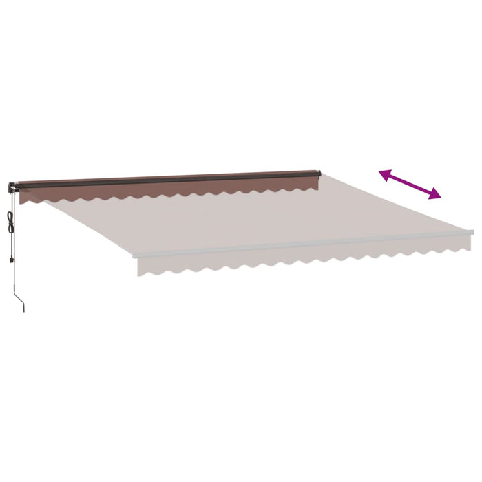 Copertina retractabilă automat cu LED-uri, maro, 450x350 cm - WALTI WALTI