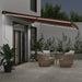 Copertina retractabilă manual cu LED-uri, maro, 500x350 cm - WALTI WALTI