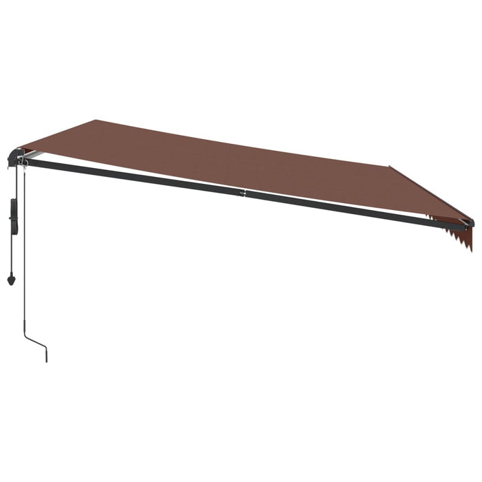 Copertina retractabilă automat, maro, 500x350 cm - WALTI WALTI