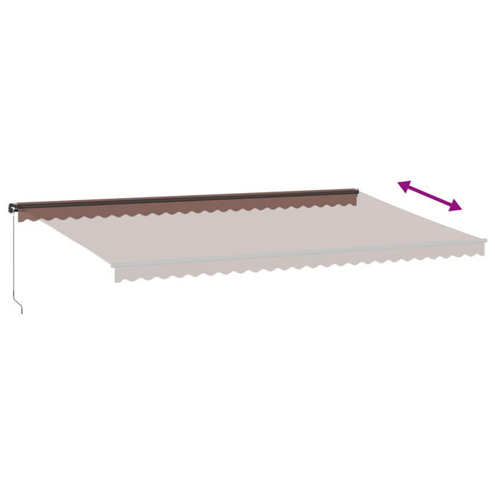 Copertina retractabilă manual, maro, 600x350 cm - WALTI WALTI